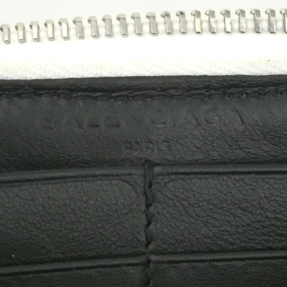 729220BG (X2) Balenciaga Wallet Long Quilted White Leather - Picture 7 of 9